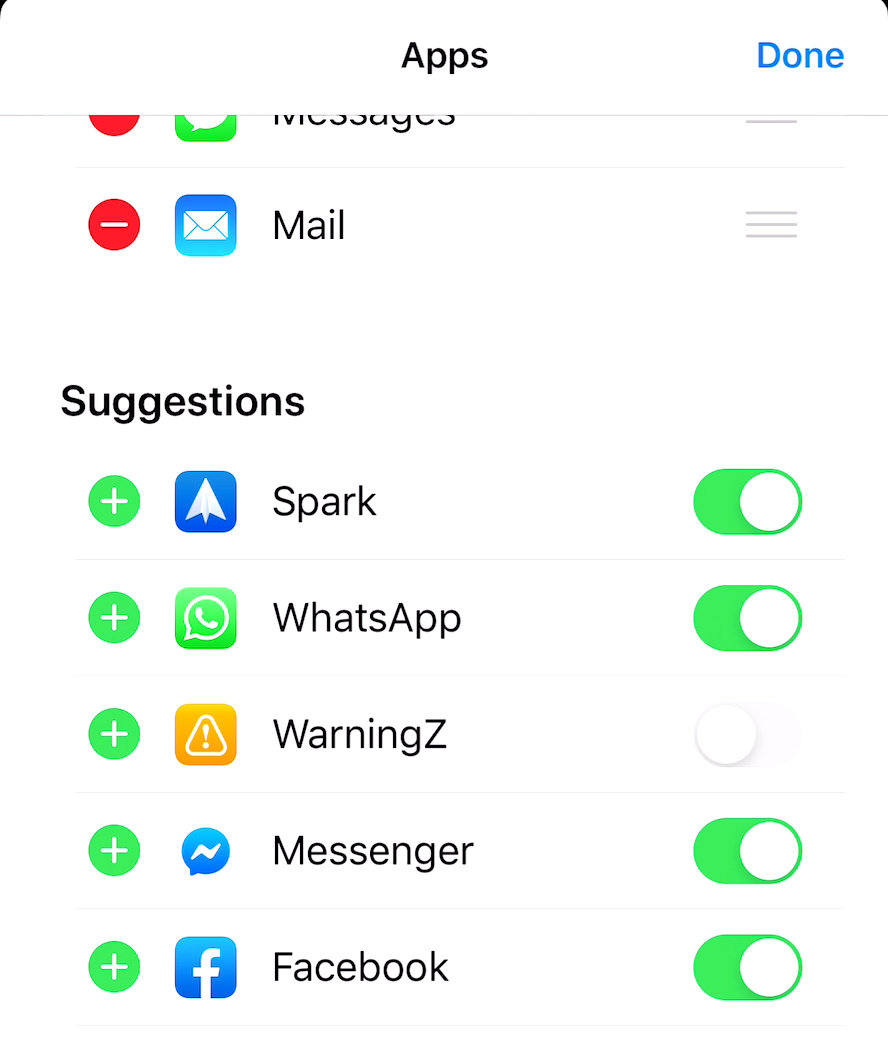 Adding WarningZ to the Share Apps